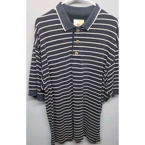 Vintage Cutter And Buck Polo Shirt Mens Large Blue Striped